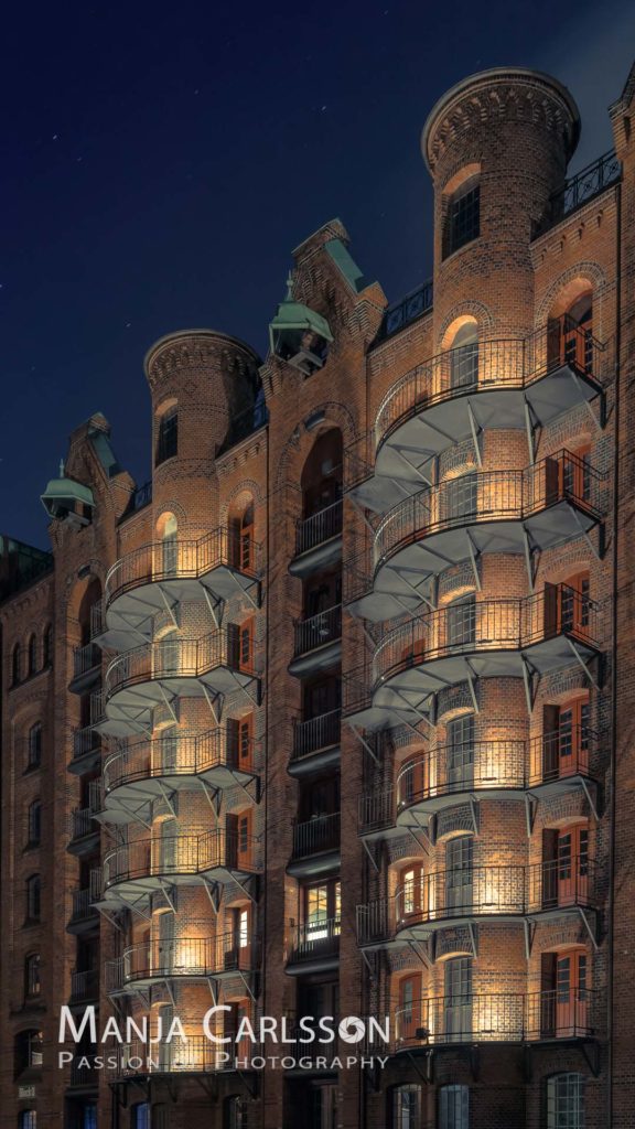 Speicherstadt Lagertürme (f/14, 30 Sek., 40mm, ISO 100) - Kamera: NIKON D750, Objektiv: AF-S NIKKOR 24-120mm