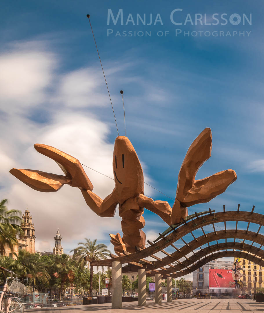 Barcelona Kurztrip Fotospots Tag - Krabbe im Hafen von Barcelona 