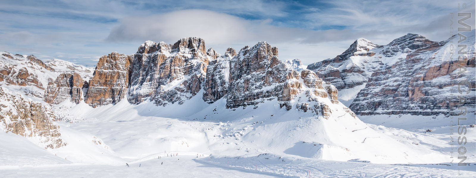 Dolomiten - Lagazuoi - Fanes und Tofane im Schnee - Panoramafoto © Manja Carlsson