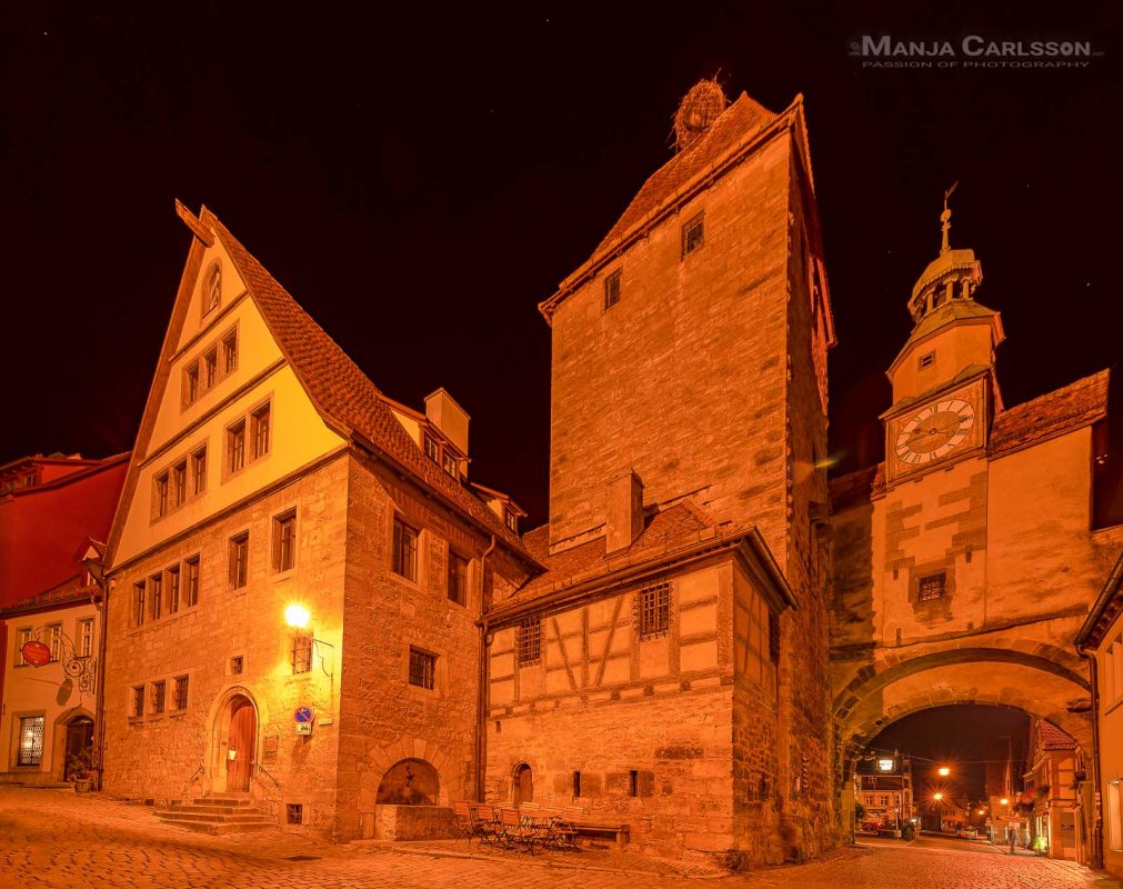Rothenburg ob der Tauber - Nachtlichter in der mittelalterlichen Altstadt - Markus Turm by Night