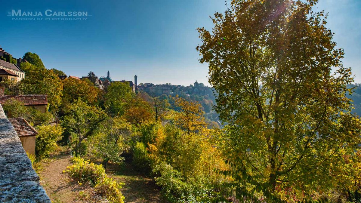 Aussicht vom Burggarten in Rothenburg ob der Tauber