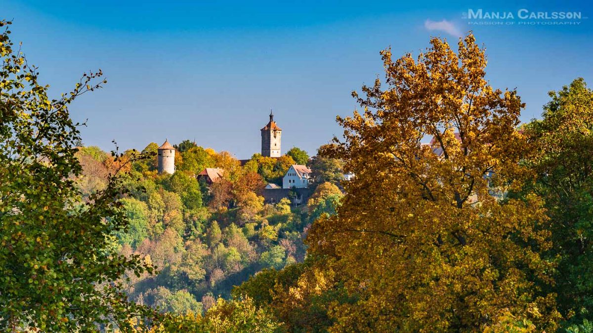 Aussicht vom Burggarten in Rothenburg ob der Tauber