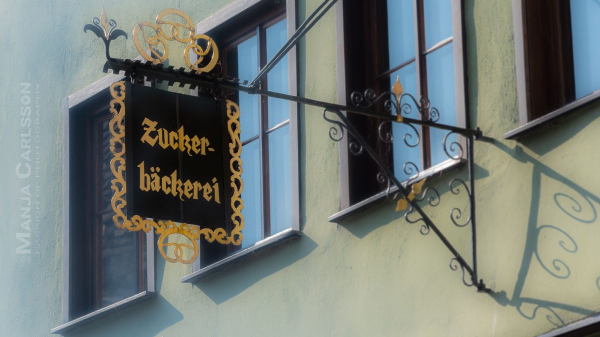 Rothenburg ob der Tauber - Nasenschild - Zuckerbäckerei