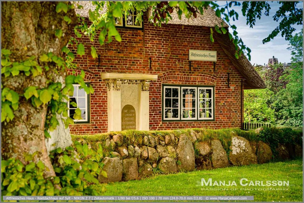 Foto-Spaziergang - Reetdach-Häuser in Keitum - Altfriesisches Haus - Reetdachhaus auf Sylt - Museumshaus in Keitum