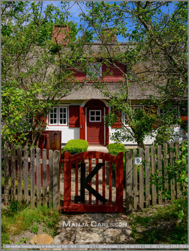 rot-weißes Reetdachhaus in Keitum auf Sylt - Nr.9