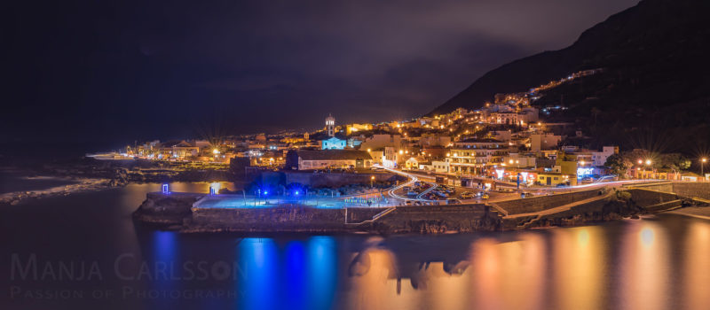 nächtlicher Blick auf Garachico / Tenerife