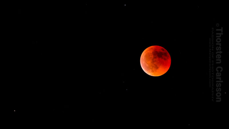 Blutmond zur Mondfinsternis Juli 2018